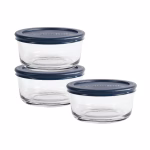 Anchor Hocking Glass Food Storage Containers with Lids, 2 Cup Round, Set of 3 - Image 4