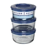 Anchor Hocking Glass Food Storage Containers with Lids, 2 Cup Round, Set of 3 - Image 4