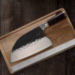 Stainless Steel Kitchen Knife with Ebony Wood Handle - Image 2