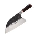 Stainless Steel Kitchen Knife with Ebony Wood Handle - Image 5
