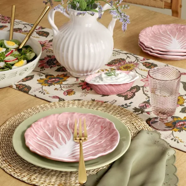 8.75" Stoneware Radicchio Salad Plate Pink