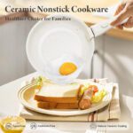 17-Piece Nonstick Cookware Set with Removable Handles, Ivory - Image 3