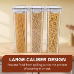10-Piece Airtight Food Storage Container Set, Clear PP Plastic - Image 3