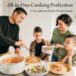 17-Piece Nonstick Cookware Set with Removable Handles, Ivory - Image 2
