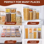 10-Piece Airtight Food Storage Container Set, Clear PP Plastic - Image 6