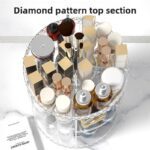 Diamond-Pattern Rotating Makeup Organizer, Small or Large - Image 4