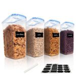 4L Large Capacity Stackable Airtight Food Storage Containers with Lids (BPA-Free) – Kitchen Pantry Organizers for Pasta & Snacks - Image 6