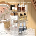 Diamond-Pattern Rotating Makeup Organizer, Small or Large - Image 3
