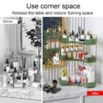 3-Tier Corner Makeup and Perfume Organizer, White - Image 4