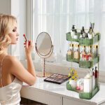 3-Tier Corner Makeup and Perfume Organizer, White - Image 2