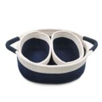 Foldable Cotton Rope Storage Basket, Grey or Beige - Image 6