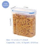 4L Large Capacity Stackable Airtight Food Storage Containers with Lids (BPA-Free) – Kitchen Pantry Organizers for Pasta & Snacks - Image 3