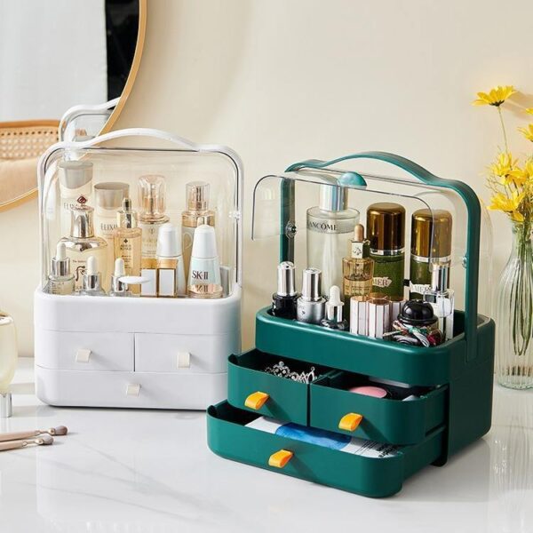 2L Covered Cosmetic Organizer with Compartments