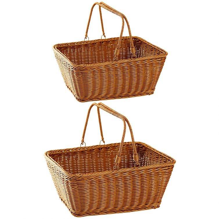 Woven Storage Basket, Beige or Brown