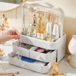 2L Covered Cosmetic Organizer with Compartments - Image 4