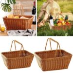 Woven Storage Basket, Beige or Brown - Image 3
