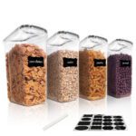 4L Large Capacity Stackable Airtight Food Storage Containers with Lids (BPA-Free) – Kitchen Pantry Organizers for Pasta & Snacks - Image 5