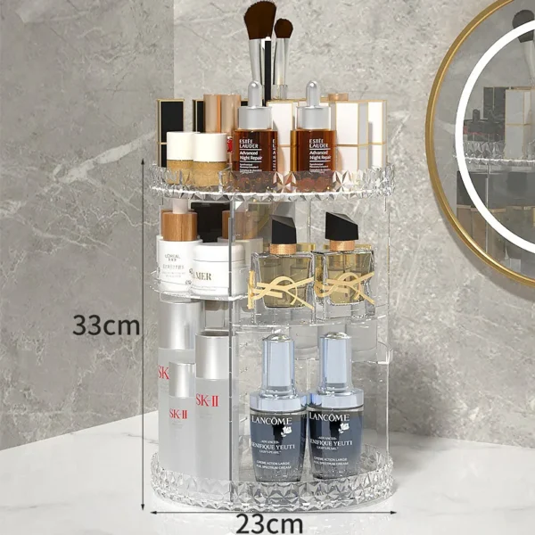 Large DIAMOND-ROTATING-ORGANIZER-STORAGE-PLASTIC-ROUND white - ALIBABA-1601815772915