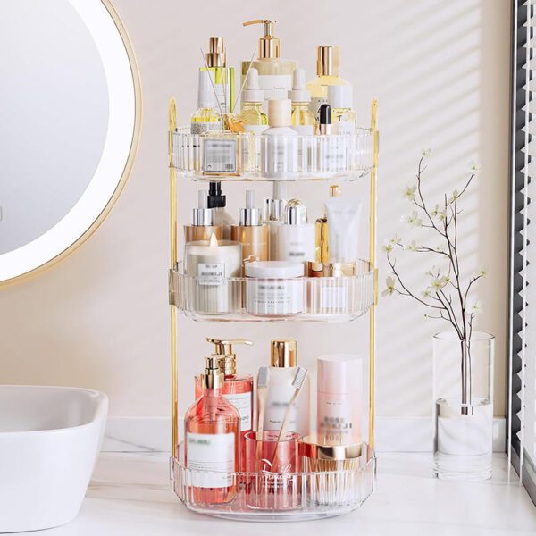 360° Rotating Makeup Organizer, 2- or 3-Tier