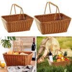 Woven Storage Basket, Beige or Brown - Image 2