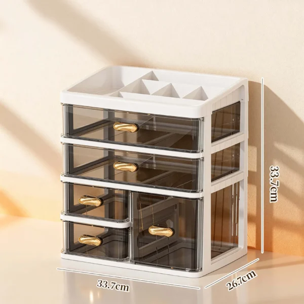 Light luxury white with transparent gray-slanted ceiling-4 tiers - ALIBABA-1601925950859