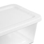 Sterilite 6-Quart Clear Storage Bins with White Lids, 10-Pack - Image 8